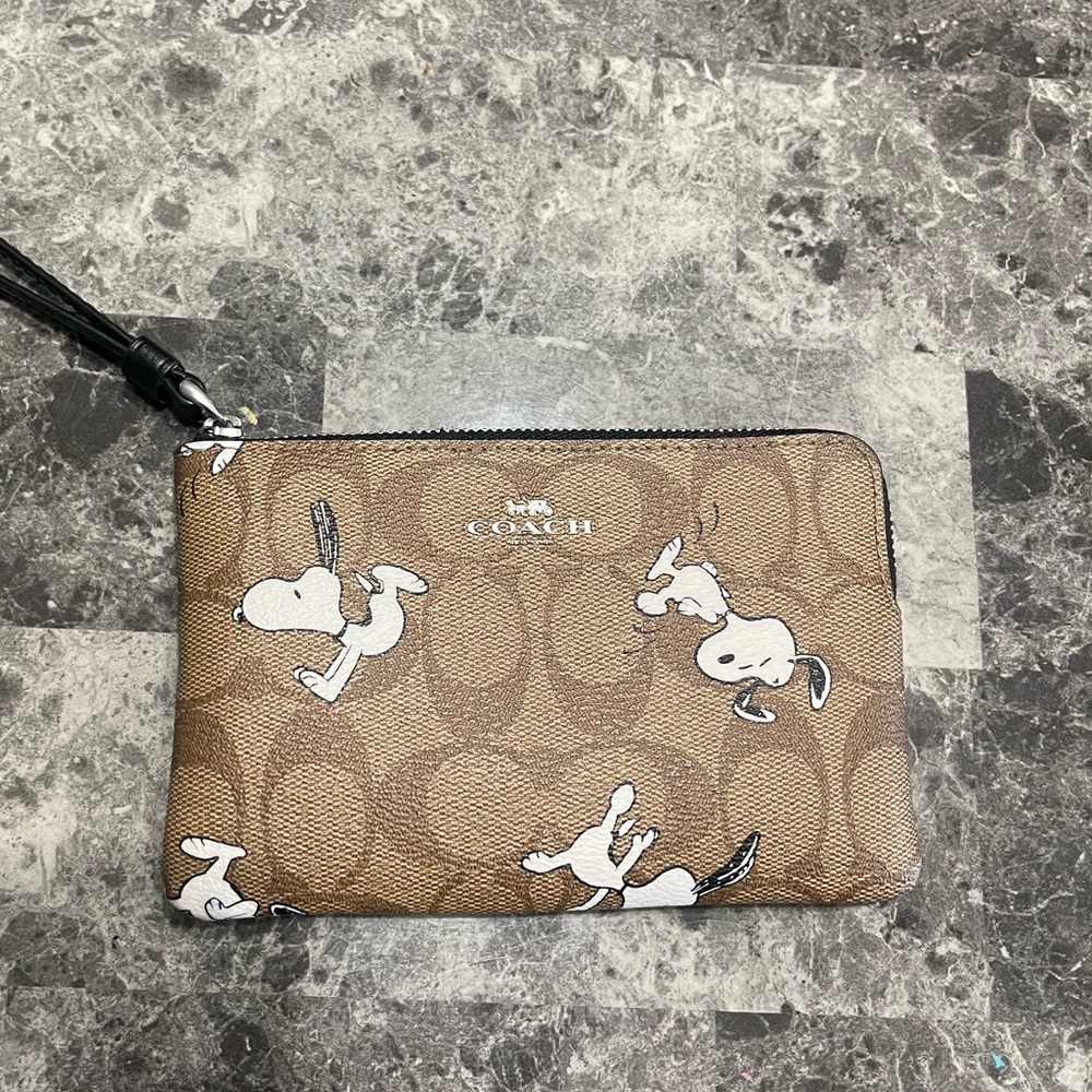 Coach Snoopy Wristlet Wallet